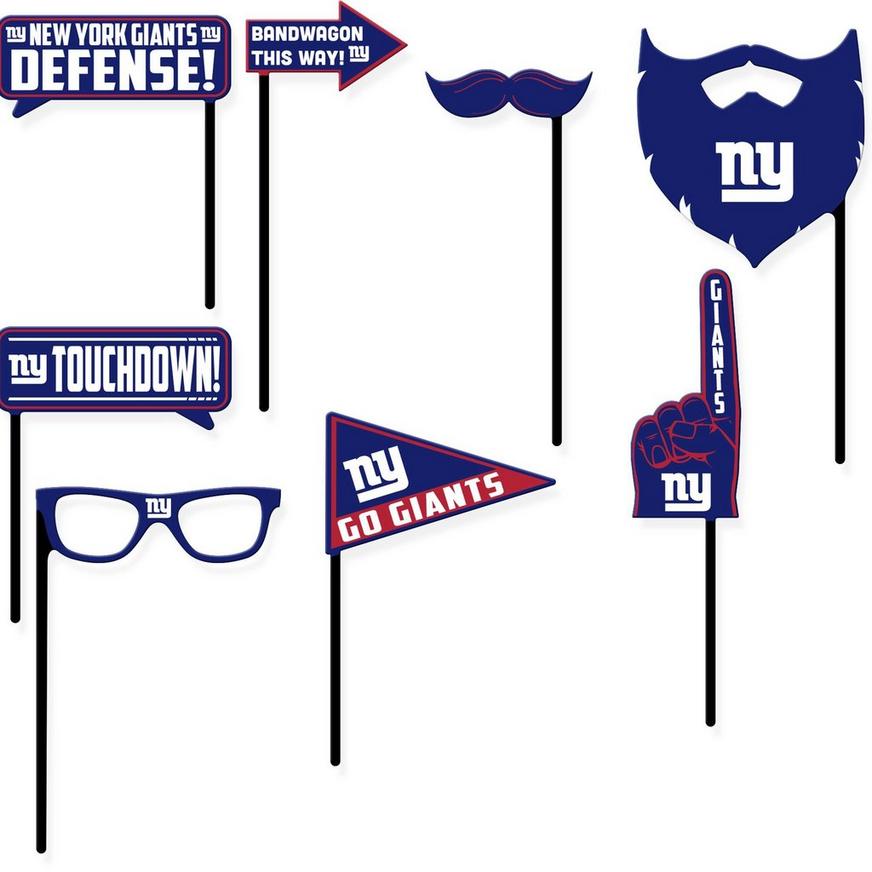 New York Giants Photo Booth Props 9ct
