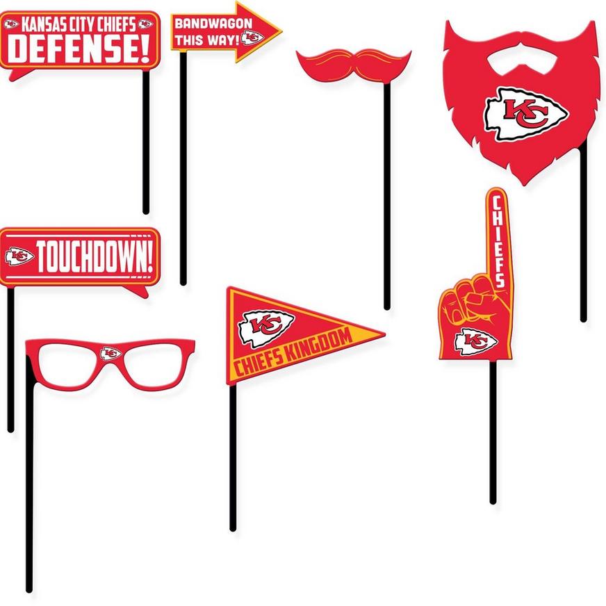 Kansas City Chiefs Photo Booth Props 9ct