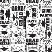 Black & White Graduation Tissue Paper 8ct