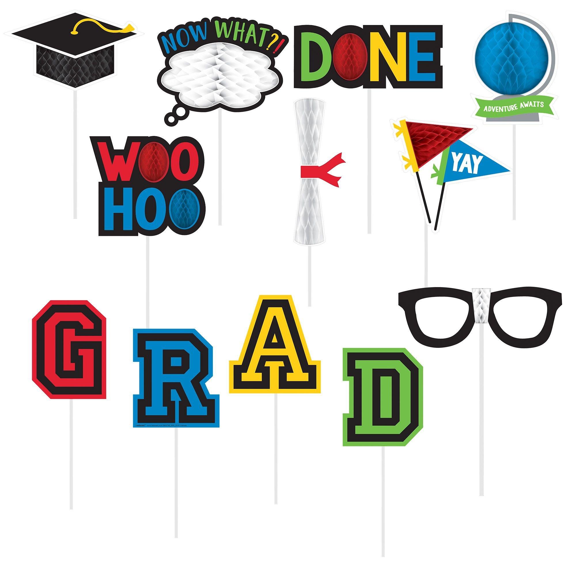 Graduation Photo Booth Props 12ct