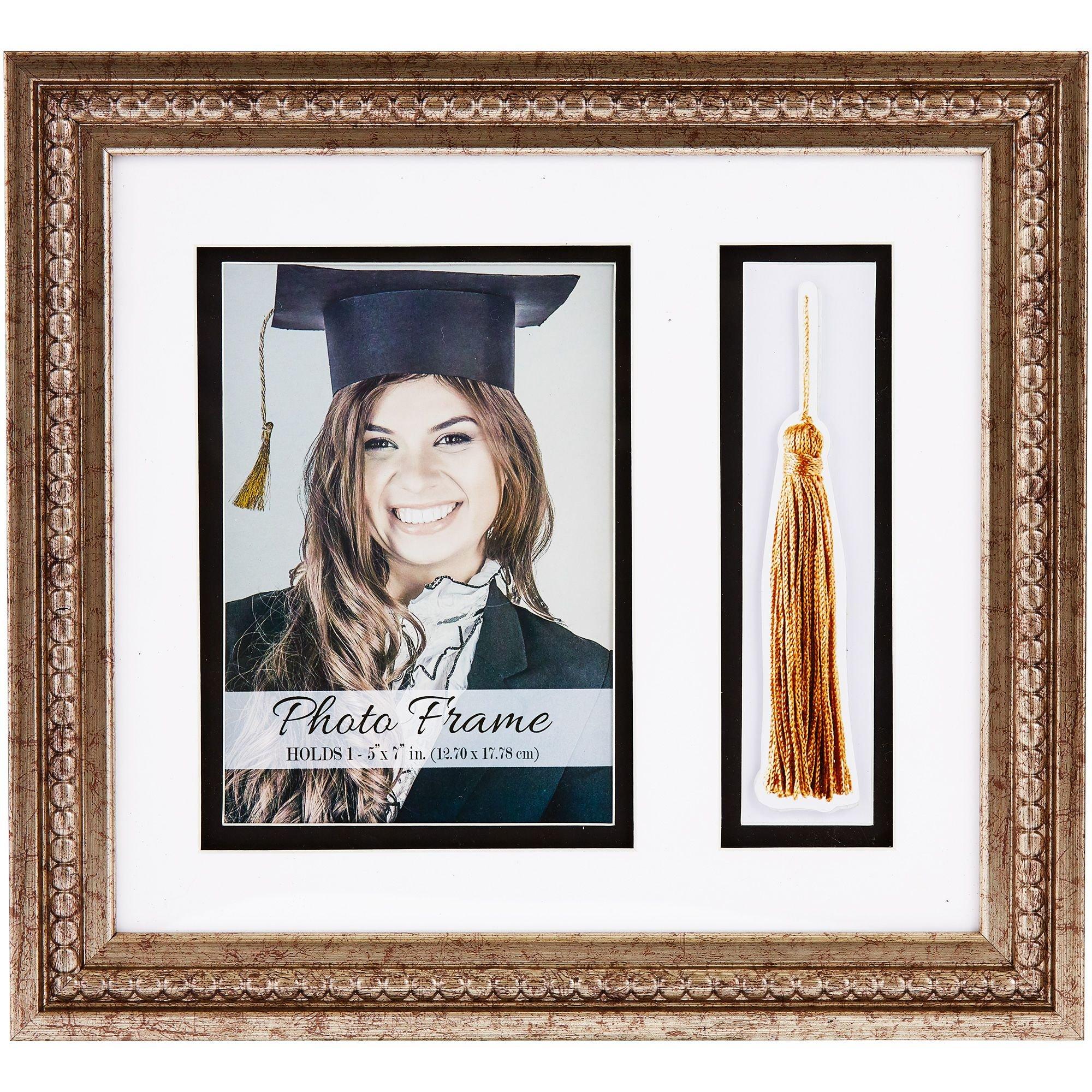 Gold Beaded Graduation Photo Frame & Tassel Holder 12 1/4in x 11 1/4in