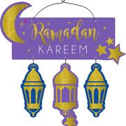 Glitter Ramadan Kareem Stacked Sign