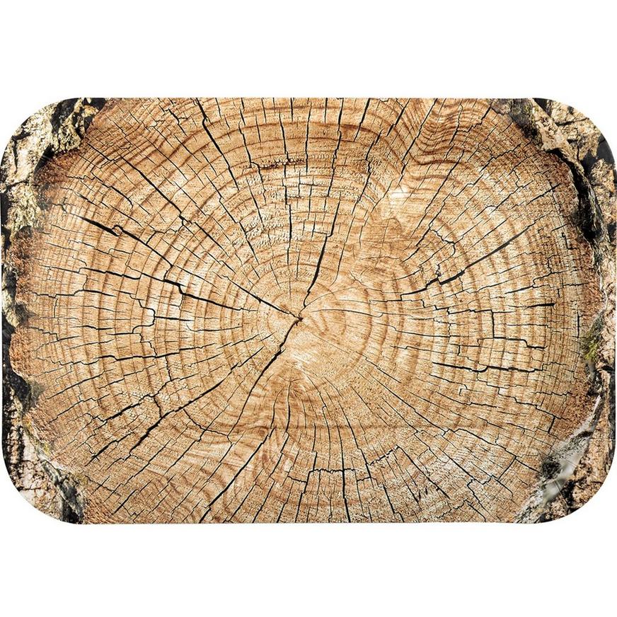 Cut Timber Rectangular Platters 4ct