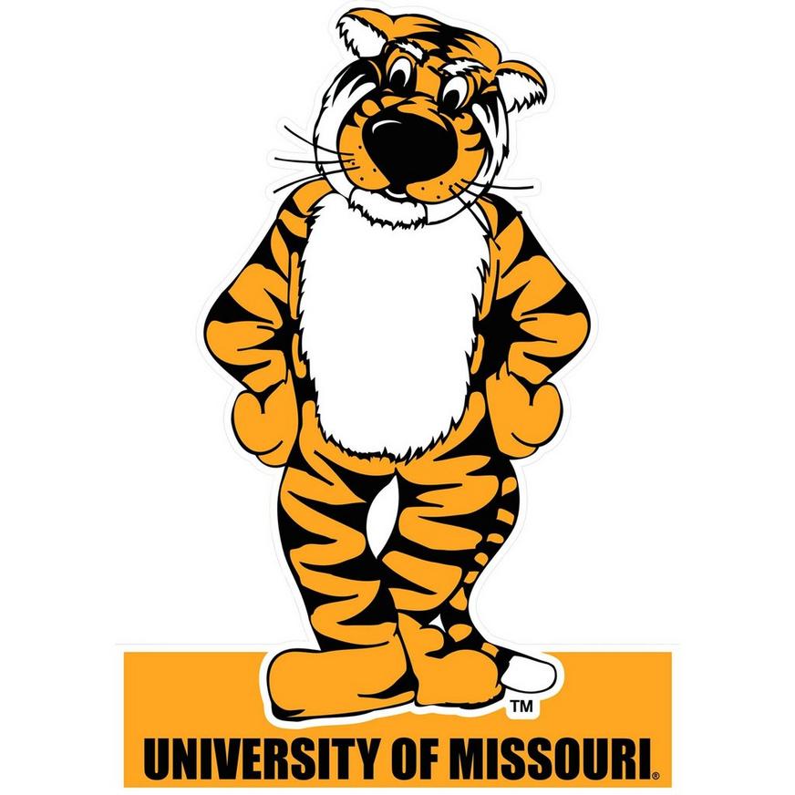 Missouri Tigers Mascot Table Sign 7 1/2in x 8in | Party City