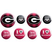 Georgia Bulldogs Buttons 8ct