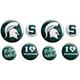 Michigan State Spartans Buttons 8ct
