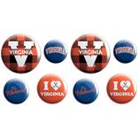Virginia Cavaliers Buttons 8ct