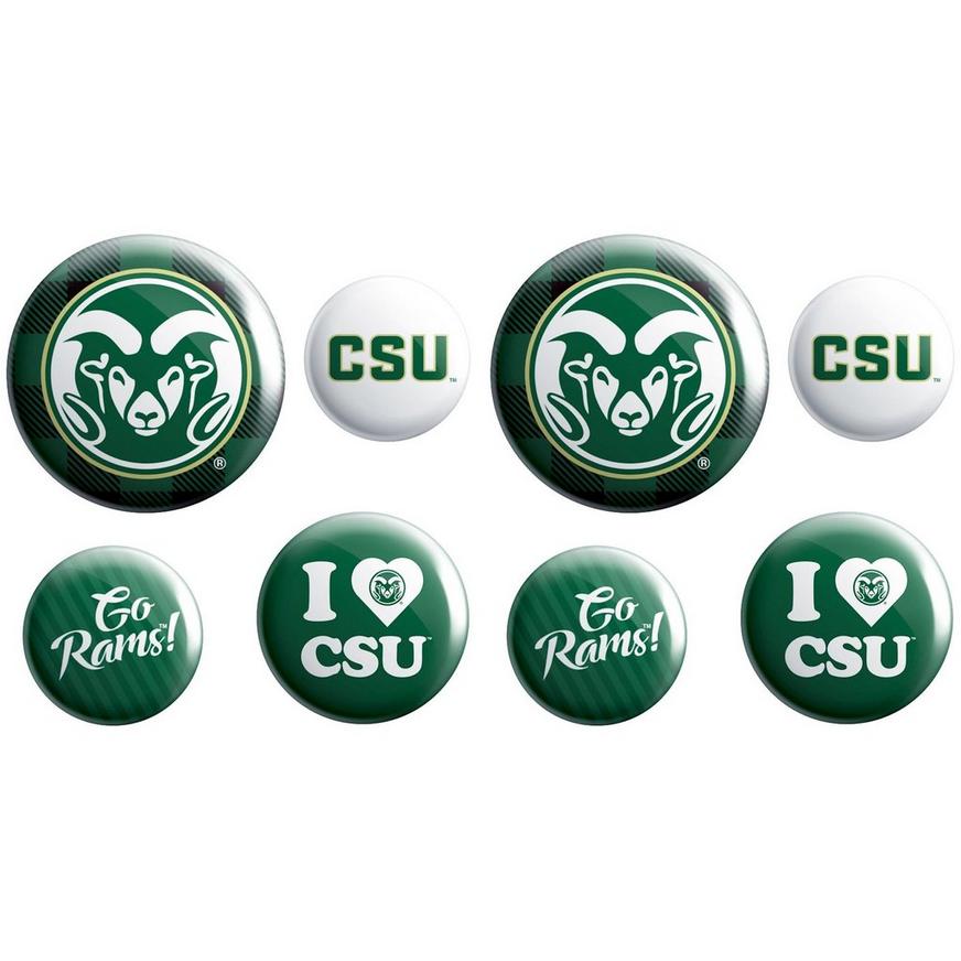 Colorado State Rams Buttons 8ct