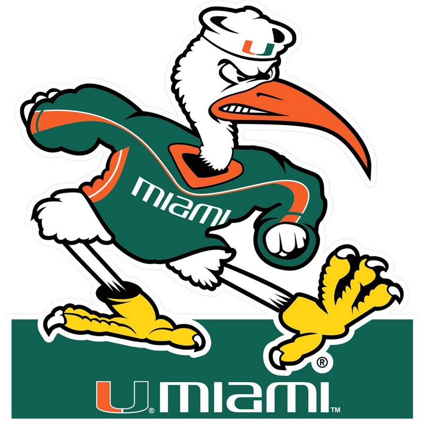 Miami Hurricanes Mascot Table Sign