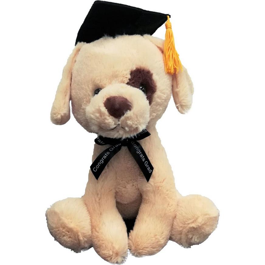 Brown Graduation Dog Plush