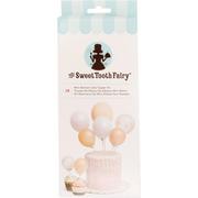 Sweet Tooth Fairy Air-Filled Gold Mini-Balloon Cake Topper Kit 18pc