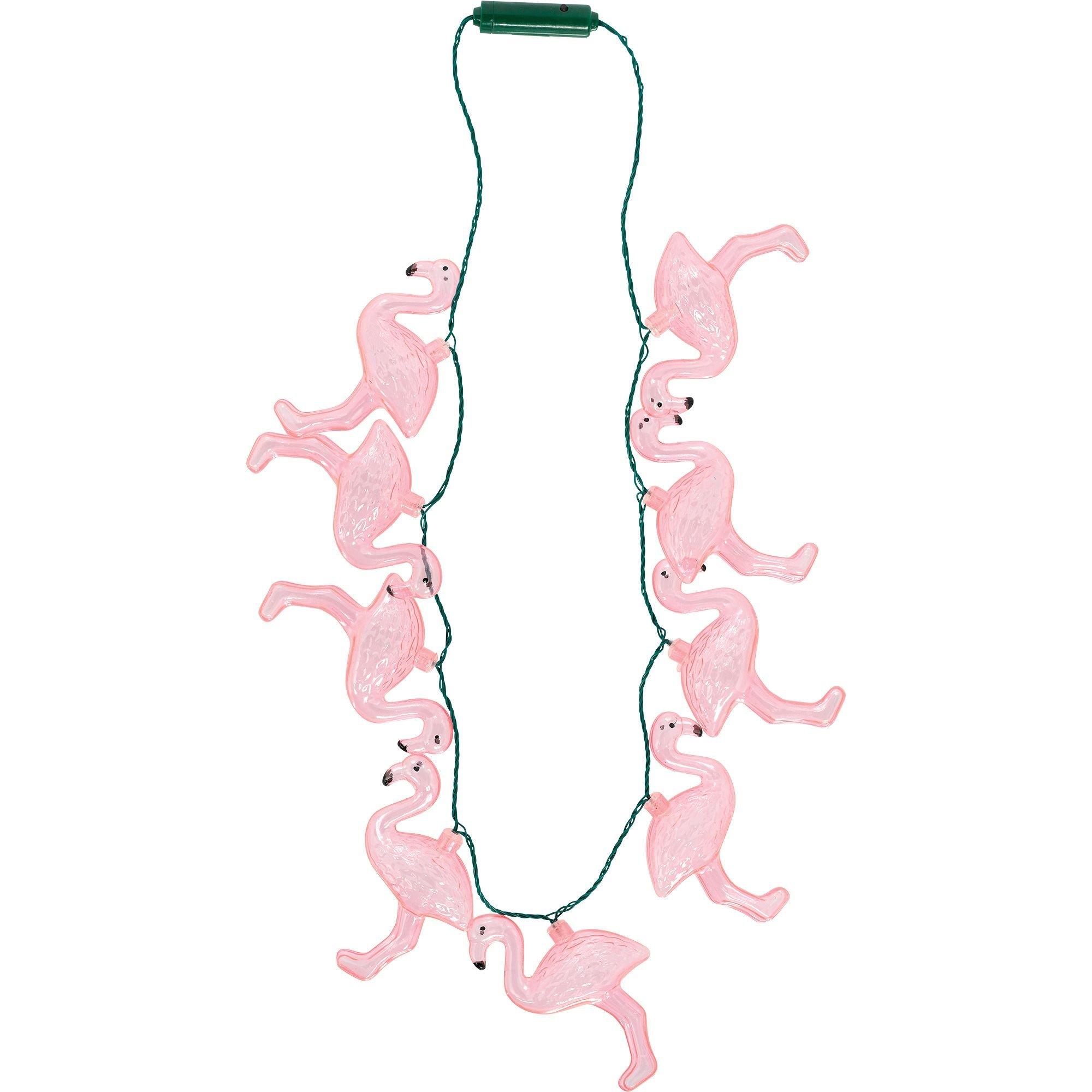 Light-Up Flamingo Necklace 22in | Party City
