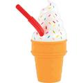 Ice Cream Cup with Straw