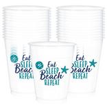 Sea Sand Sun Plastic Cups 25ct