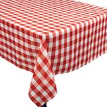 Red Gingham Fabric Tablecloth