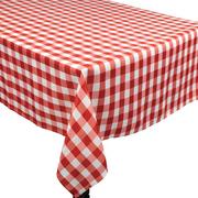 Red Gingham Fabric Tablecloth