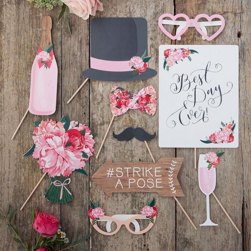 Ginger Ray Boho Wedding Photo Booth Props 10ct