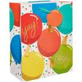 Large Glossy Colorful Balloons Gift Bag, 10.5in x 13in 