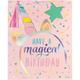 Large Glossy Magical Unicorn Birthday Gift Bag, 10.5in x 13in 