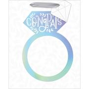 Large Paper Iridescent Engagement Ring Gift Bag, 10.5in x 13in 