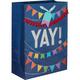 Extra Large Glossy Layered Banner Gift Bag, 12.5in x 17in 
