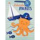 Extra Large Glossy Nautical Adventure Awaits Gift Bag, 14.75in x 20in 