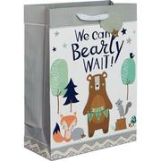 Large Glossy 3D Can Bearly Wait Gift Bag