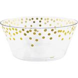 Metallic Gold Polka Dots Plastic Serving Bowl
