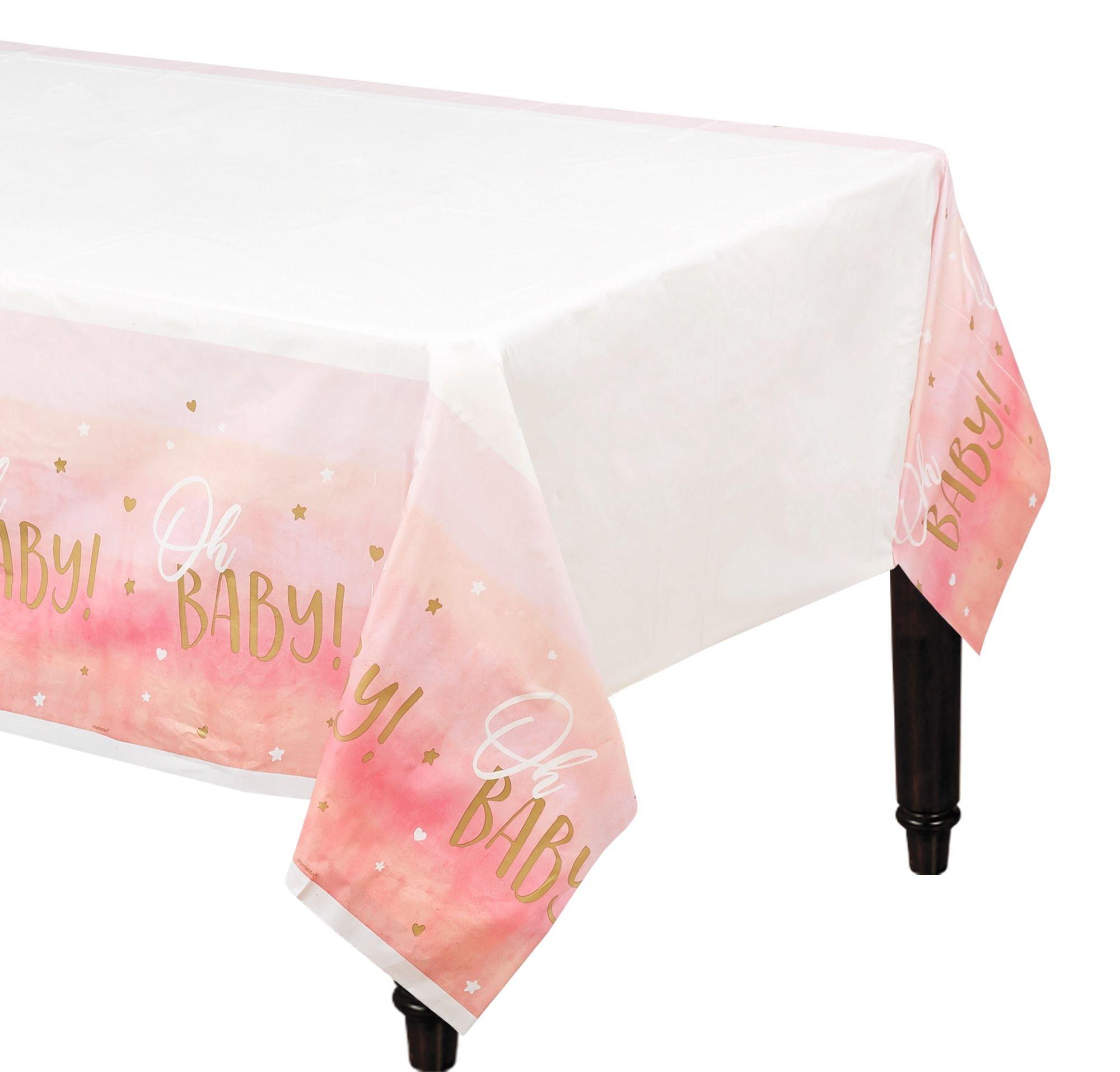 Pink Oh Baby Table Cover