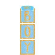 Glitter Baby Boy Stacked Sign