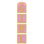Glitter Baby Girl Stacked Sign