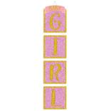 Glitter Baby Girl Stacked Sign