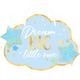 Blue and Metallic Gold Dream Big Little One Sign