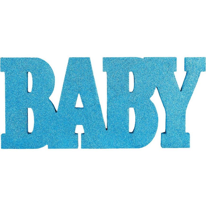Glitter Blue Baby Stand Sign