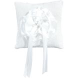 White Sequin Ring Bearer Pillow