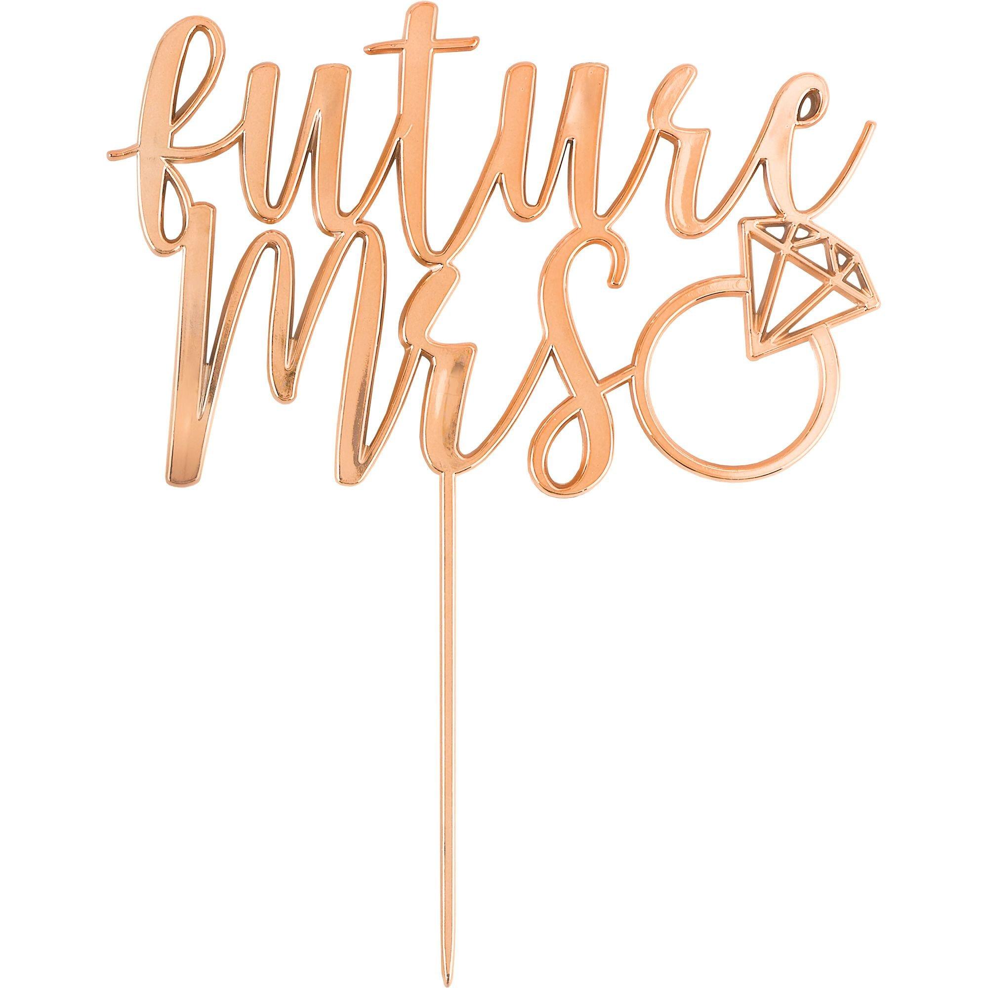 Cake topper mariage rose gold Mr & Mrs - MODERN CONFETTI