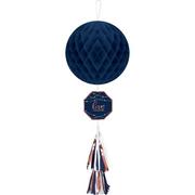 Navy Love Honeycomb Decoration with Tail