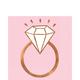 Blush & Rose Gold Diamond Ring Lunch Napkins 16ct