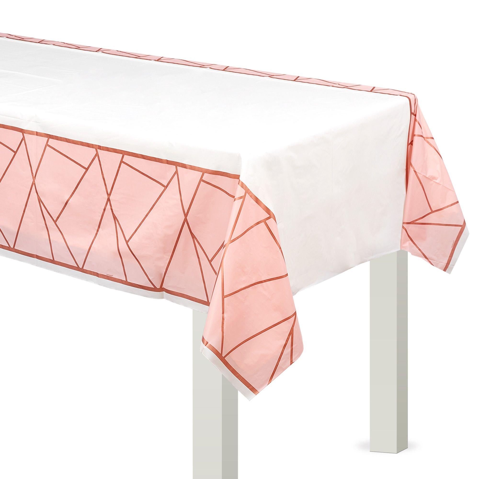 rose gold rectangle table cloth