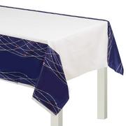 Navy Love Plastic Table Cover