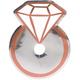 Metallic Rose Gold & Silver Diamond Ring Glass Tags 18ct
