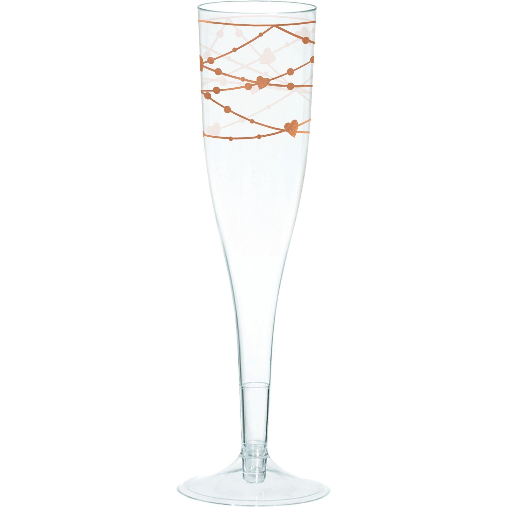 Rose gold plastic champagne outlet flutes