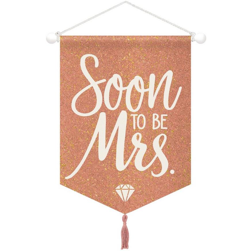Blush & Rose Gold Soon To Be Mrs. Sign Canvas Sign