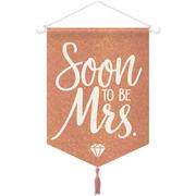 Blush & Rose Gold Soon To Be Mrs. Sign Canvas Sign