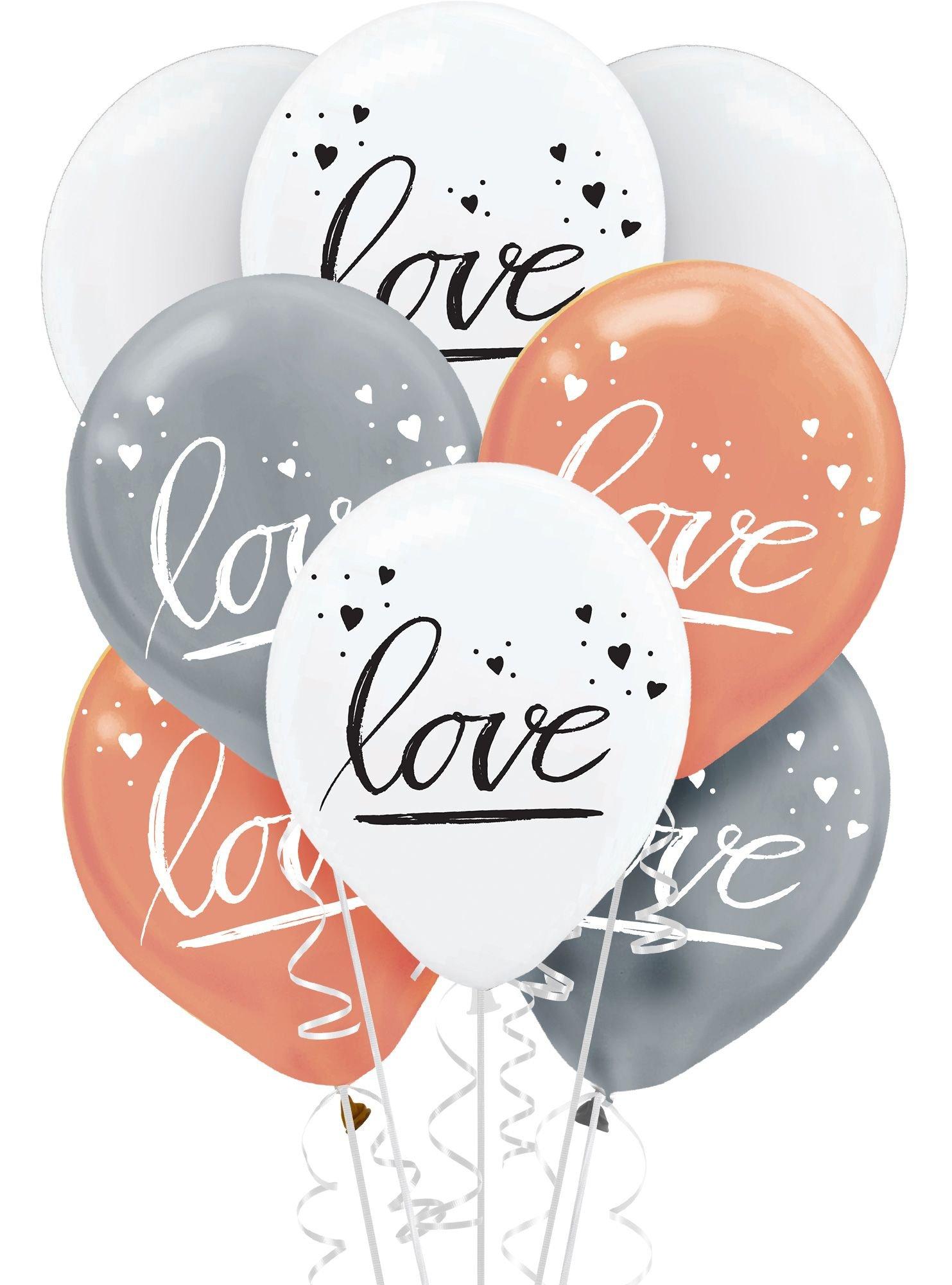 15ct, Navy Love Balloons