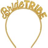 Gold Glitter Bride Tribe Headbands 6ct