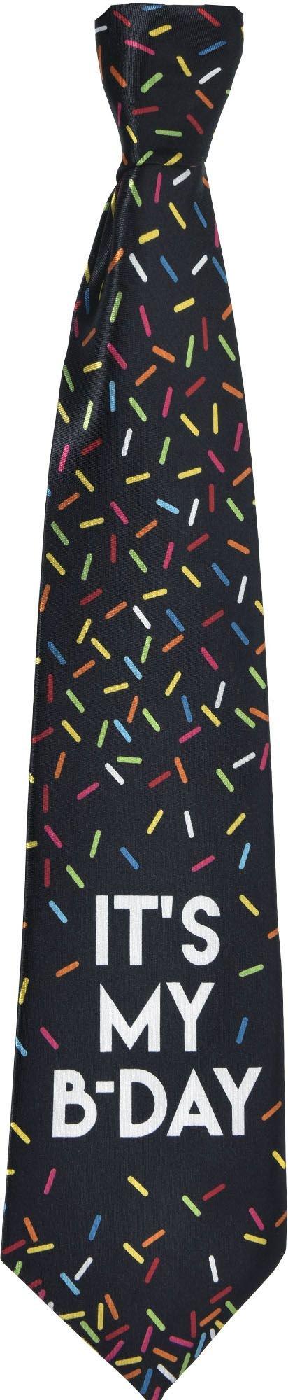 It's My Birthday Multicolor Sprinkles Fabric Tie, 60in