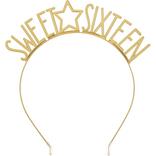 Gold Star Sweet Sixteen Birthday Headband