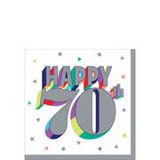 Here's to 70 Birthday Beverage Napkins 16ct