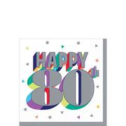 Here's to 80 Birthday Beverage Napkins 16ct